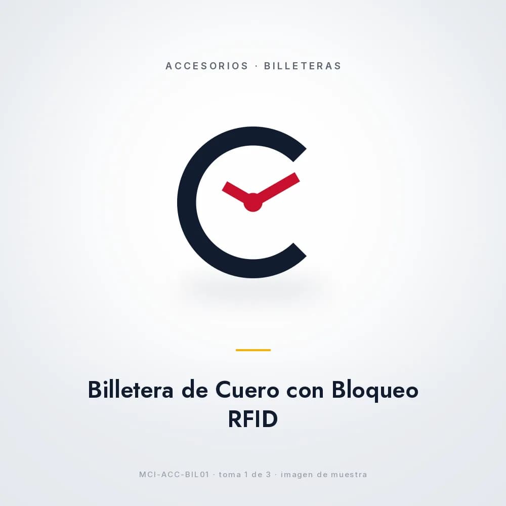 Billetera de Cuero con Bloqueo RFID
