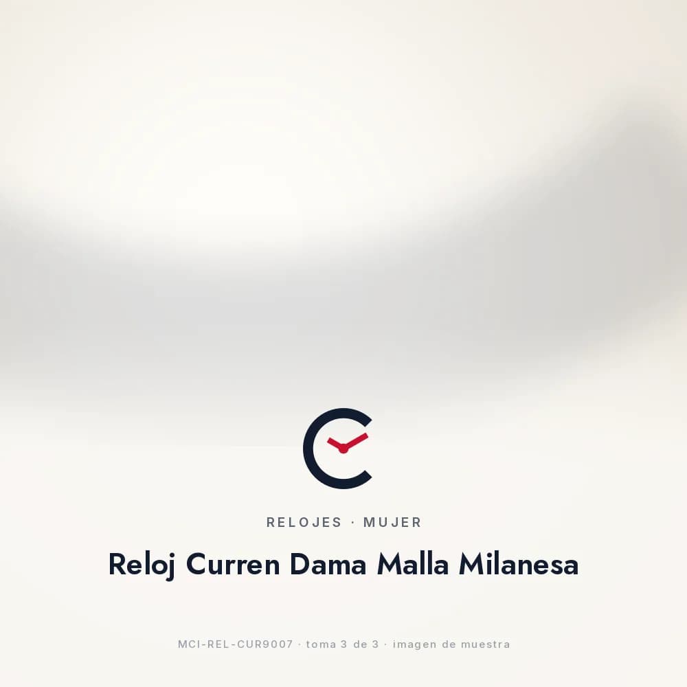 Reloj Curren Dama Malla Milanesa, en muñeca sobre una mesa de café