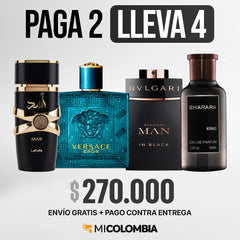 [COMBO LUXE] KIT 4 Perfumes ASAD | BHARARA | VERSACE | BVLGARI